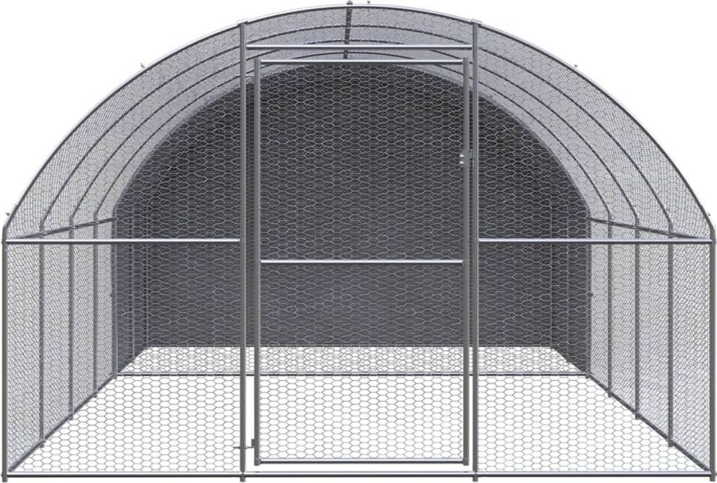 vidaXL Outdoor-Hühnerstall 3x4x2 m Verzinkter Stahl Produktbild 