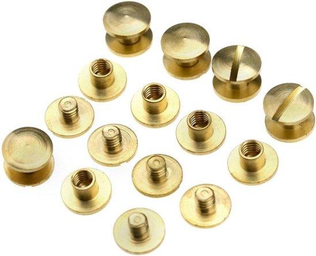Klempnnägel-Satz 10er 4-6-8 mm x 45 mm für Riemen-Taschen.