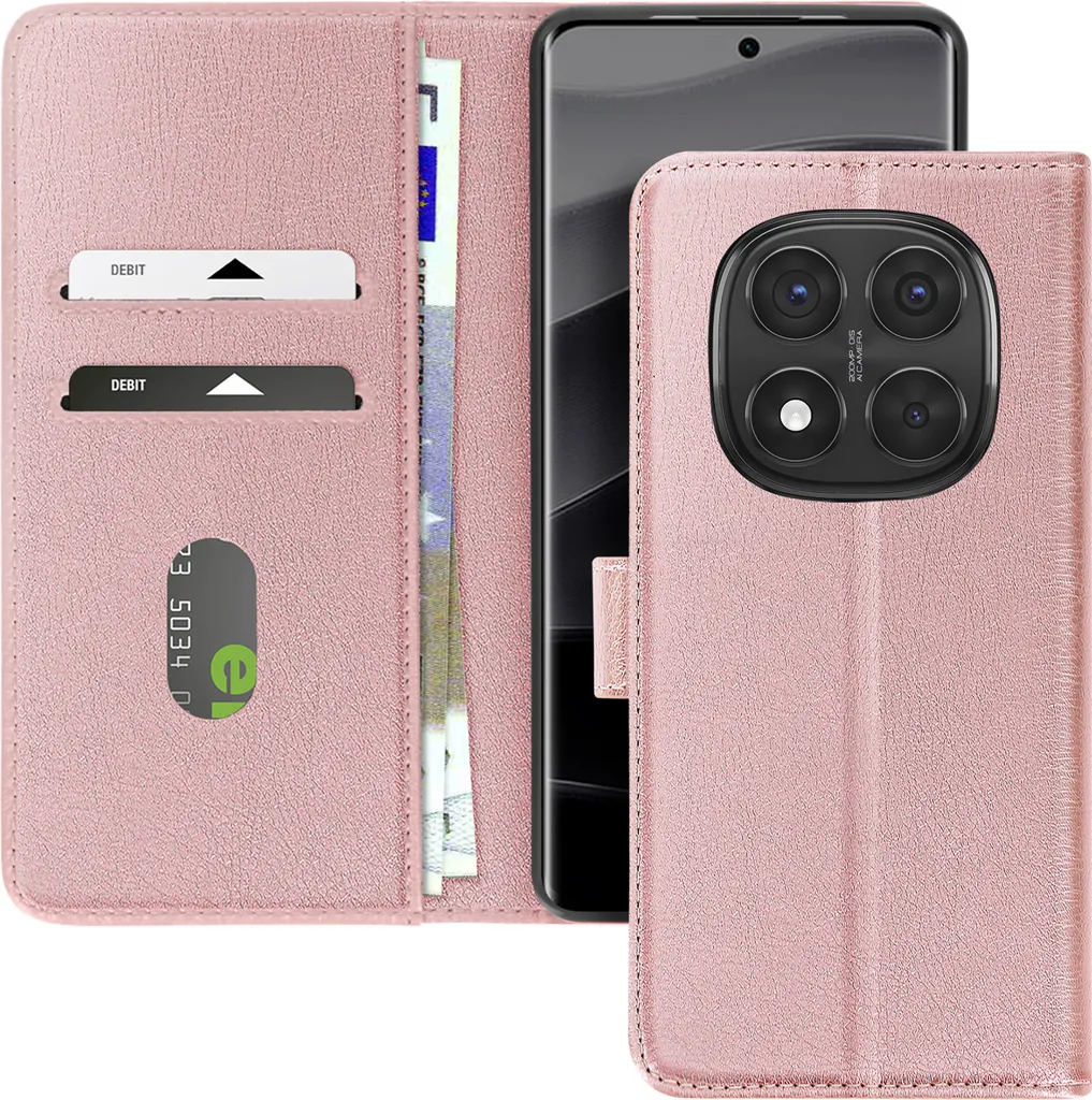 Custodia Anti-urto Avizar Redmi Note 14 Pro Oro Rosa | Ecopelle
