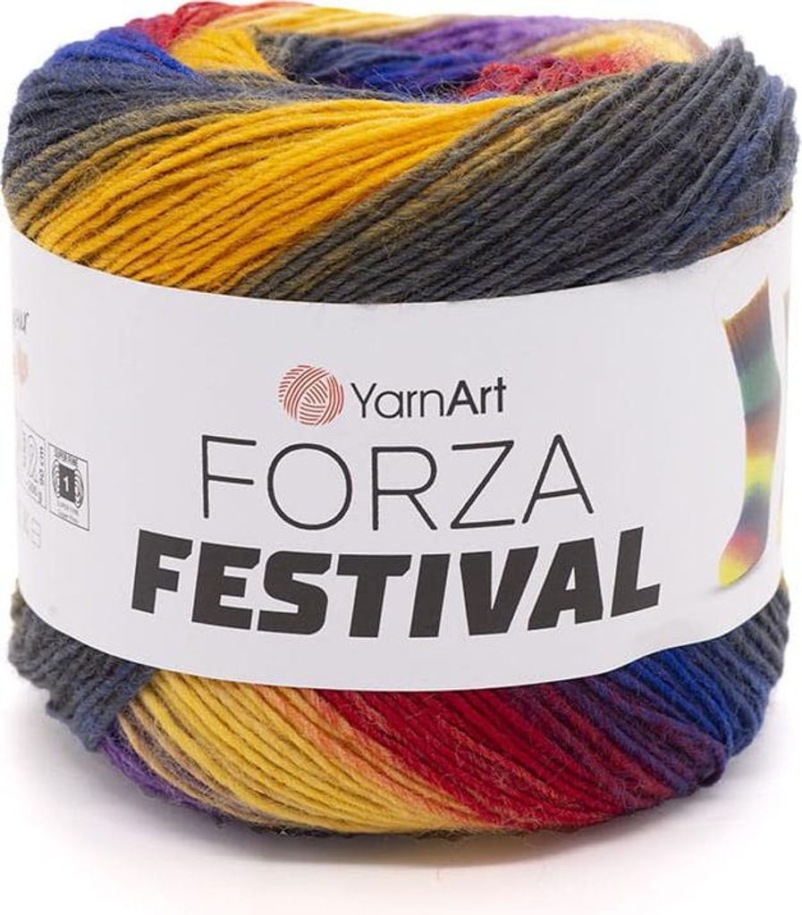 YarnArt Forza Skarpetkowa Wolle, Multicolor, 100g, Produktbild 