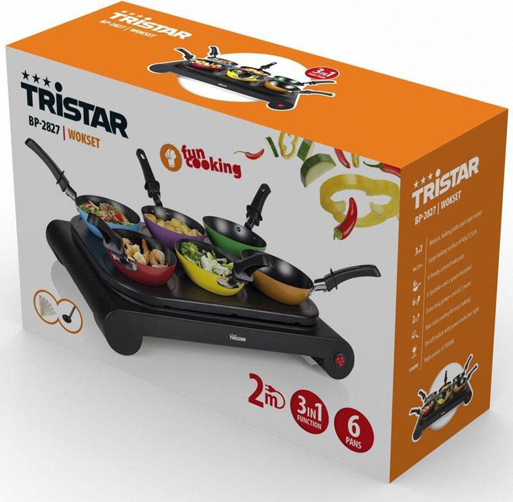 Tristar Wok Set 1000 W Schwarz Produktbild 22