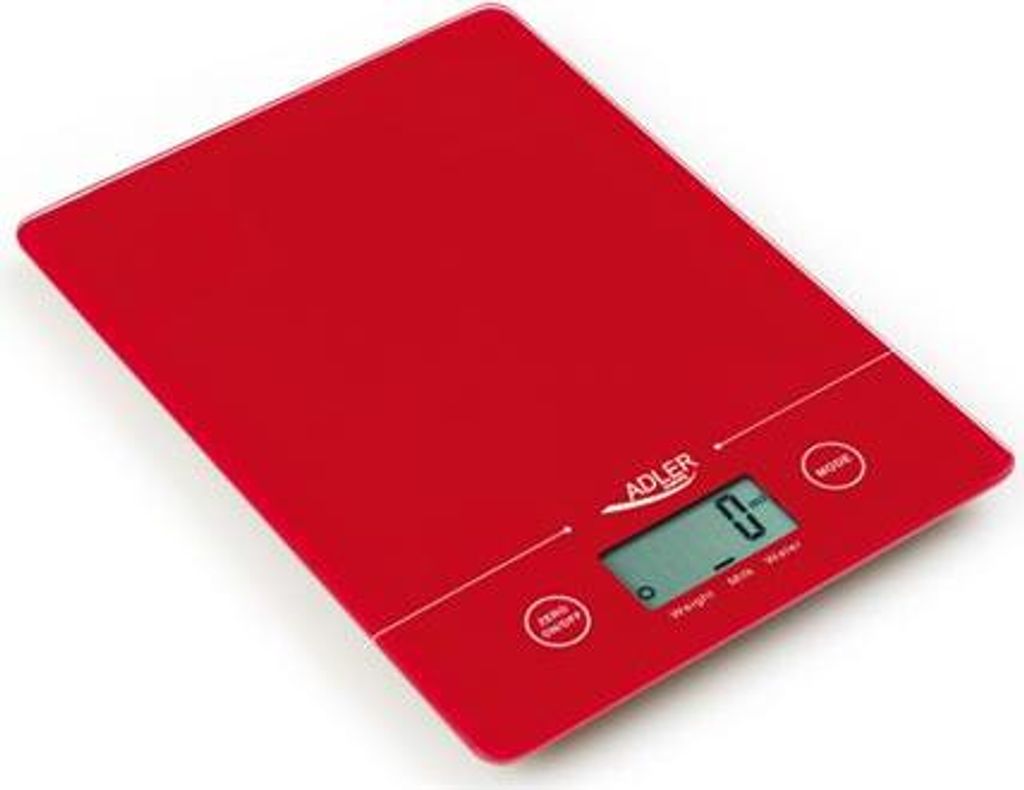 Adler AD 3138 Red Countertop Rectangle Balance de cuisine Image du produit 