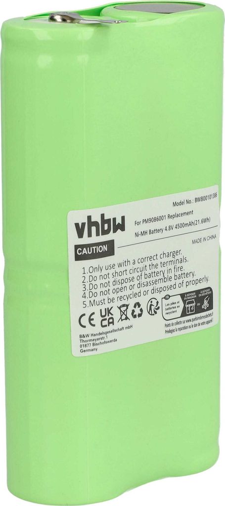 vhbw Akku kompatibel mit Fluke 99, 98, 97, 96, 91, 90, 96B, 92B, 983, 95, 93, 99B, 92, 98 Auto, 97 Auto Messgerät (4500 mAh, 4,8 V, NiMH)