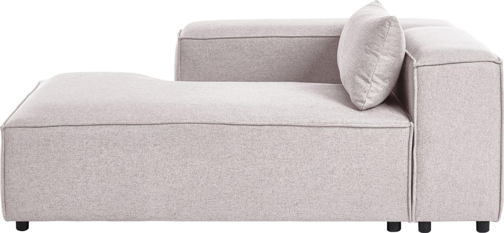 BELIANI Chaiselongue Rechts Hellbraun Stoff Niedrig Modular mit Kissen Rückenlehne und Armlehnen Modernes Design Récamiere Liegesofa Sofaliege