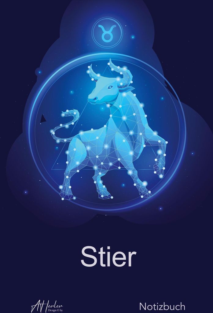 Sternzeichen Stier Notizbuch | Designed by Alfred Herler