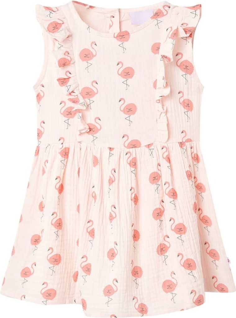 Kinderkleid mit Rüschen Zartrosa 116