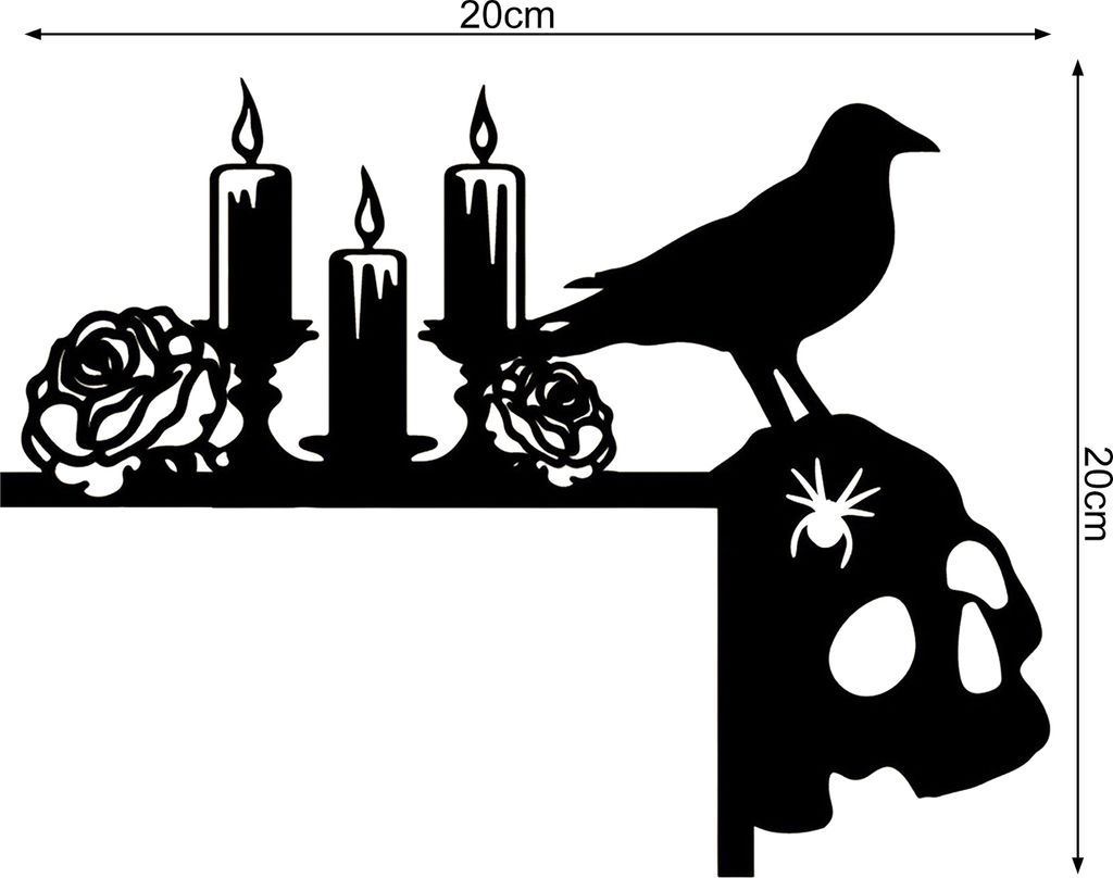 Halloween-Türaufsatz, Metall, Katzenschädel, Hexenschloss, Halloween-Tür, Wand-Eckdekoration, Rahmenschild, Urlaubsdekoration