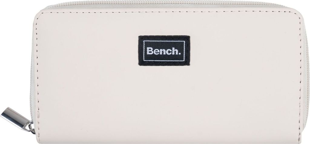Bench Große XXL Damen Geldbörse Portemonnaie Brieftasche Reißverschluss Clutch, Farbe:Beige