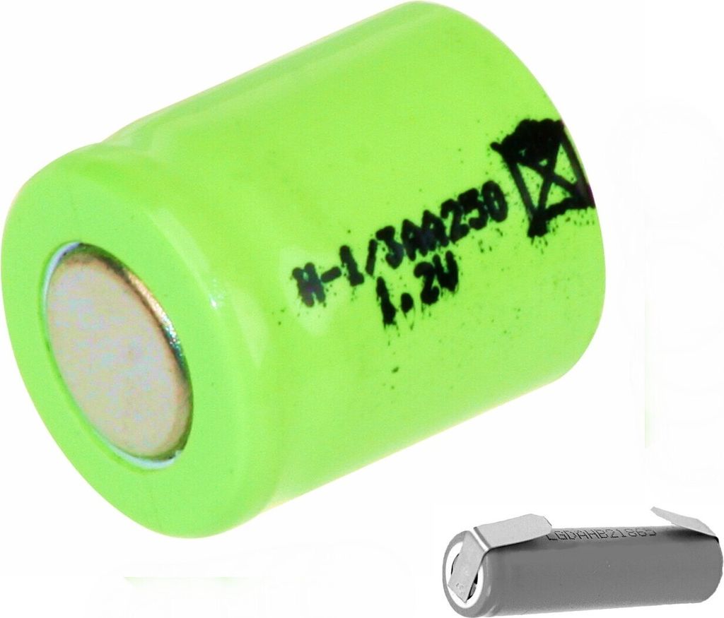 Mexcel Akku 1/3 AA 1,2V / 300mAh H-1/3AA250 NiMh Lötfahne U