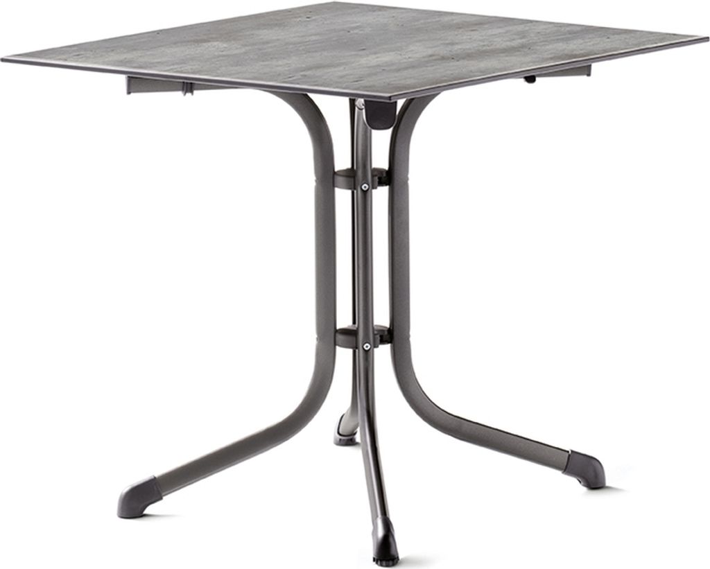 Klapptisch >Boulevard< in Beton hell, Polytec - 80x73x80cm (BxHxT)