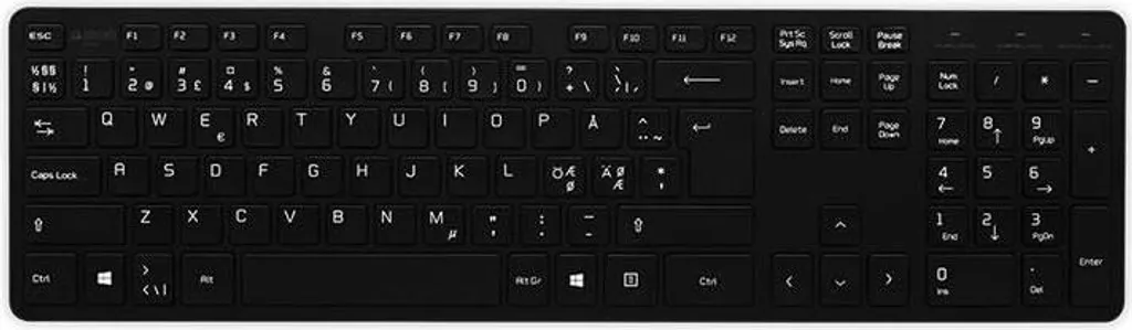 Clavier USB QWERTY Nordic 508102 : Tapis de Protection Noir Résistant