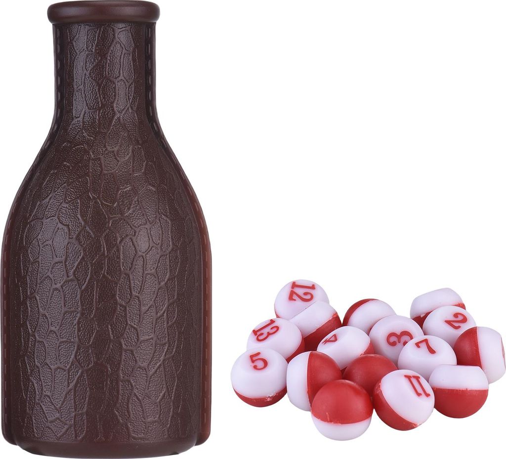 Billard Shaker Flasche Nummerierte Kugeln Würfel Billard Zubehör Snooker Pool Zubehör Braun