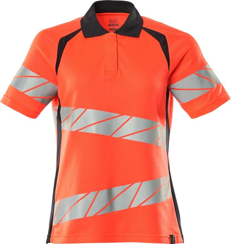 Mascot Damen-Polo-shirt 19093-771-22210 Gr. L hi-vis rot/schwarzblau