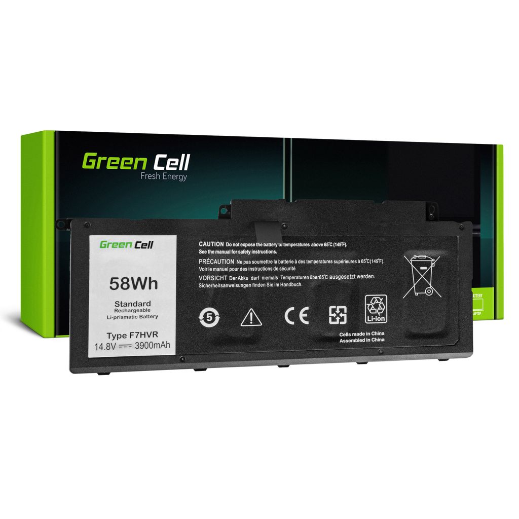 Green Cell F7HVR Laptop Akku für Dell Inspiron 15 7537 17 7737 7746, Vostro 14 5459 (Li-Polymer Zellen 3900mAh 14.8V Schwarz)