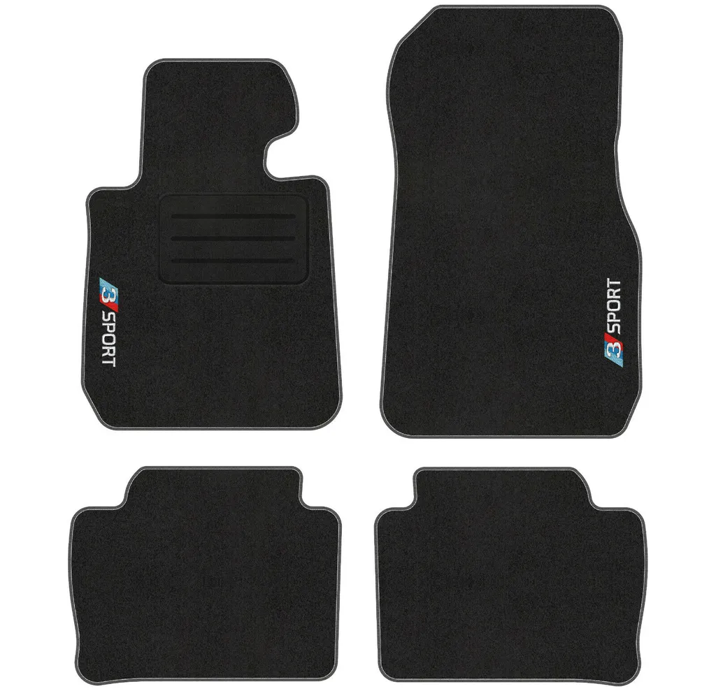 Set 4 Tappetini BMW Serie 3 F30 F31 (2012-2018) Velluto Sportivo - 2