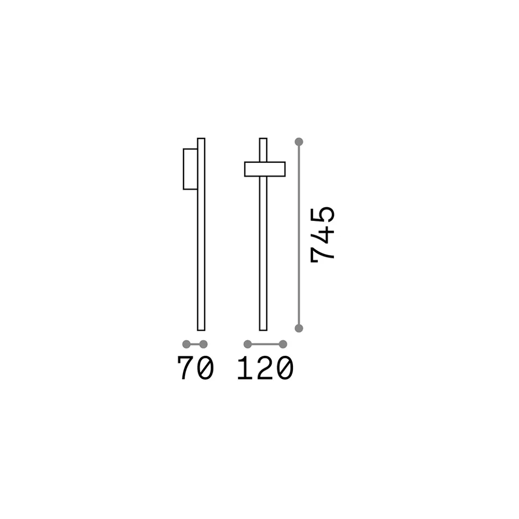 Lampadaire Hub Aluminium Anthracite LED 4,5W 3000K H74cm Moderne