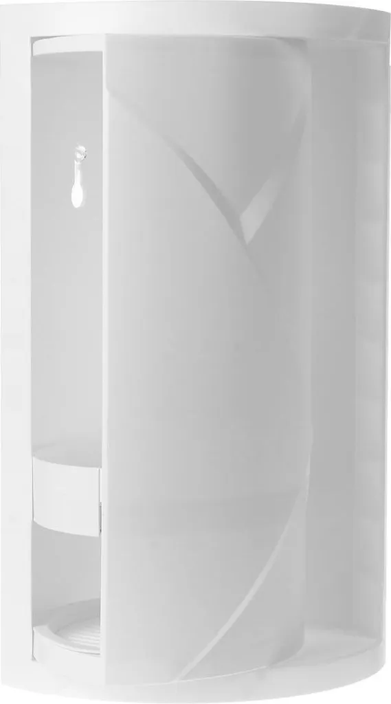 Armoire d'angle pivotante 360° salle de bains blanche, modèle Modulo XL