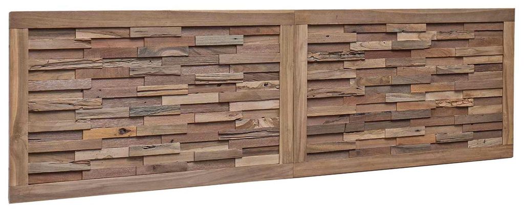 Eleganten-Stil Kopfteil 1 PC,Modernes Design, Wandmontiert Natur 180 cm Massivholz Teak - Kopfteile - Möbel26