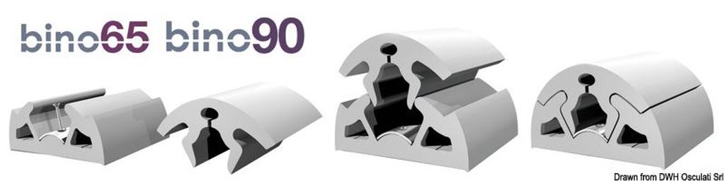 BINO Fenderprofil grau 65 mm 12m - Osculati 44.046.01