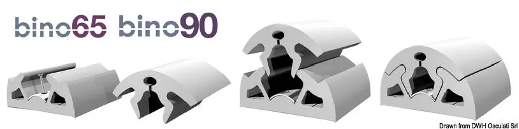 Profilé BINO Gris 65mm en Rouleau de 12m pour Finition de Bateau