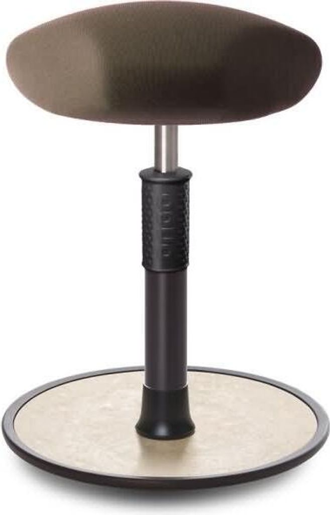 Sitz- Stehhocker Free Regular Triangel Gestrick Braun schwarz /cremeweiß.
