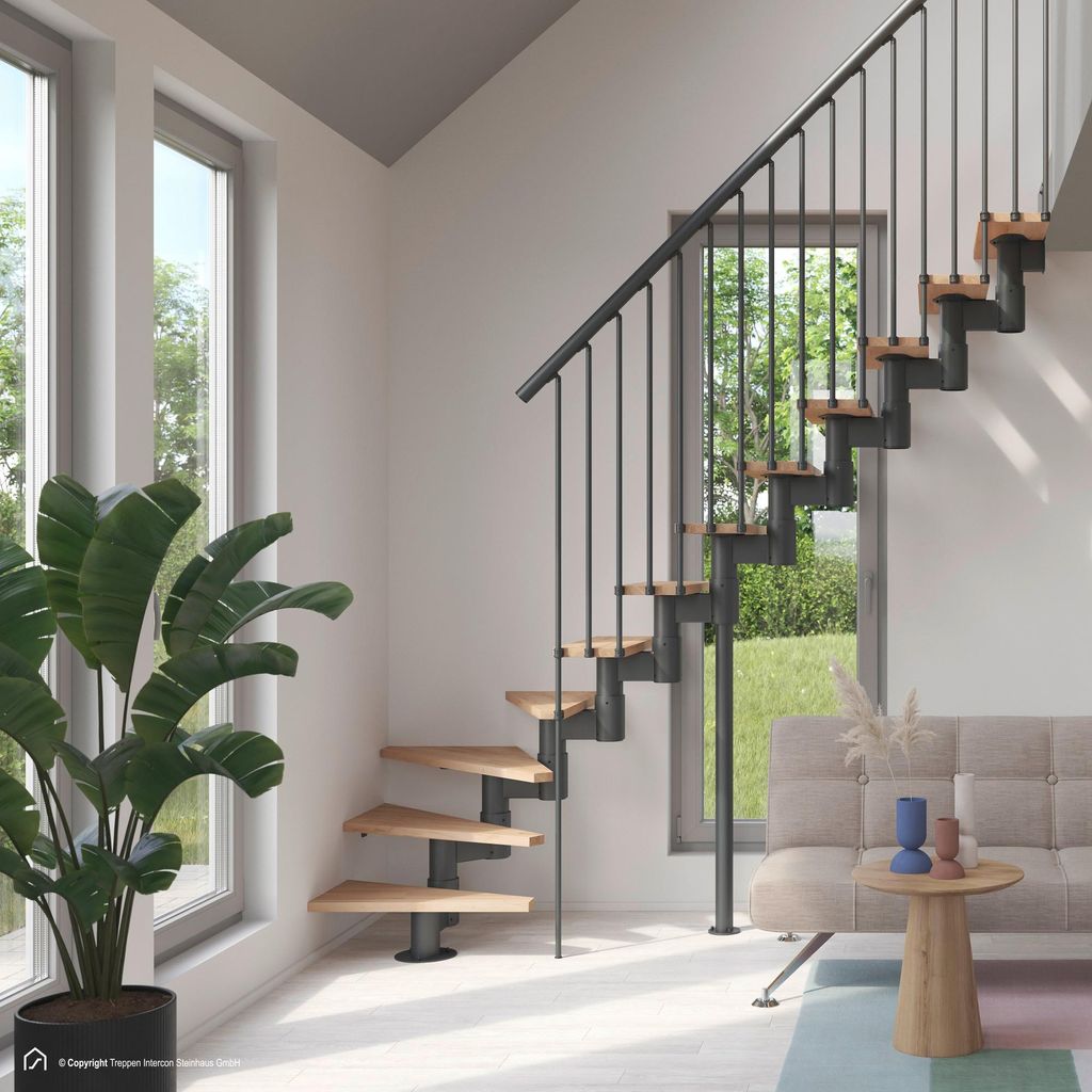 Raumspartreppe Intercon Torino | Mittelholmtreppe mit 15 Produktbild 