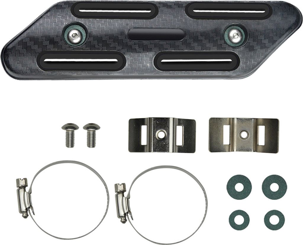 Motorrad-Auspuffrohrabdeckung, Verbrühungsschutz, Wärmedämmung, universeller Motorrad-Auspuffrohr-Trimmschutz, Schildschutz, Modifikationsersatz...