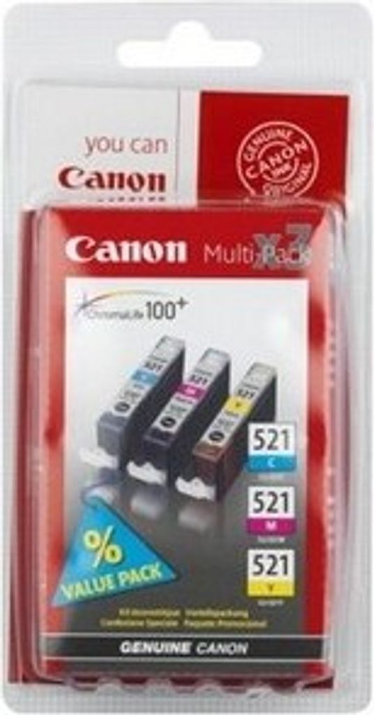 Canon CLI-521 Multipack Tricolor Druckerpatrone farbig Immagine del prodotto 