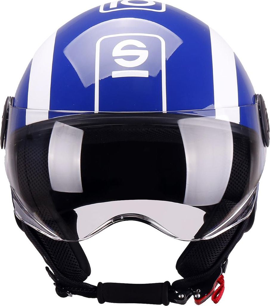 Jethelm SPARCO RIDERS SP601 Motorradhelm Offener Helm Weiß Blau M 95117