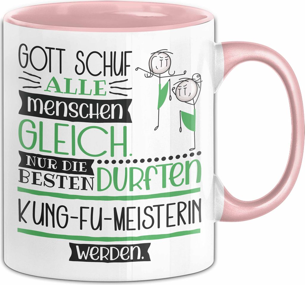 Kung-Fu-Meisterin Geschenk Becher Tasse Gott Schuf Alle Produktbild 