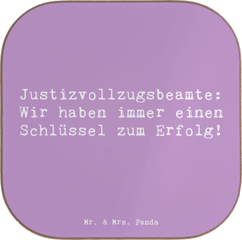 Mr. & Mrs. Panda Tischuntersetzer Spruch Justizvollzugsbeamter Erfolg - Lavendeltraum - Geschenk, Justizvollzugsbeamte, Beruf, Holzuntersetzer, Ber...