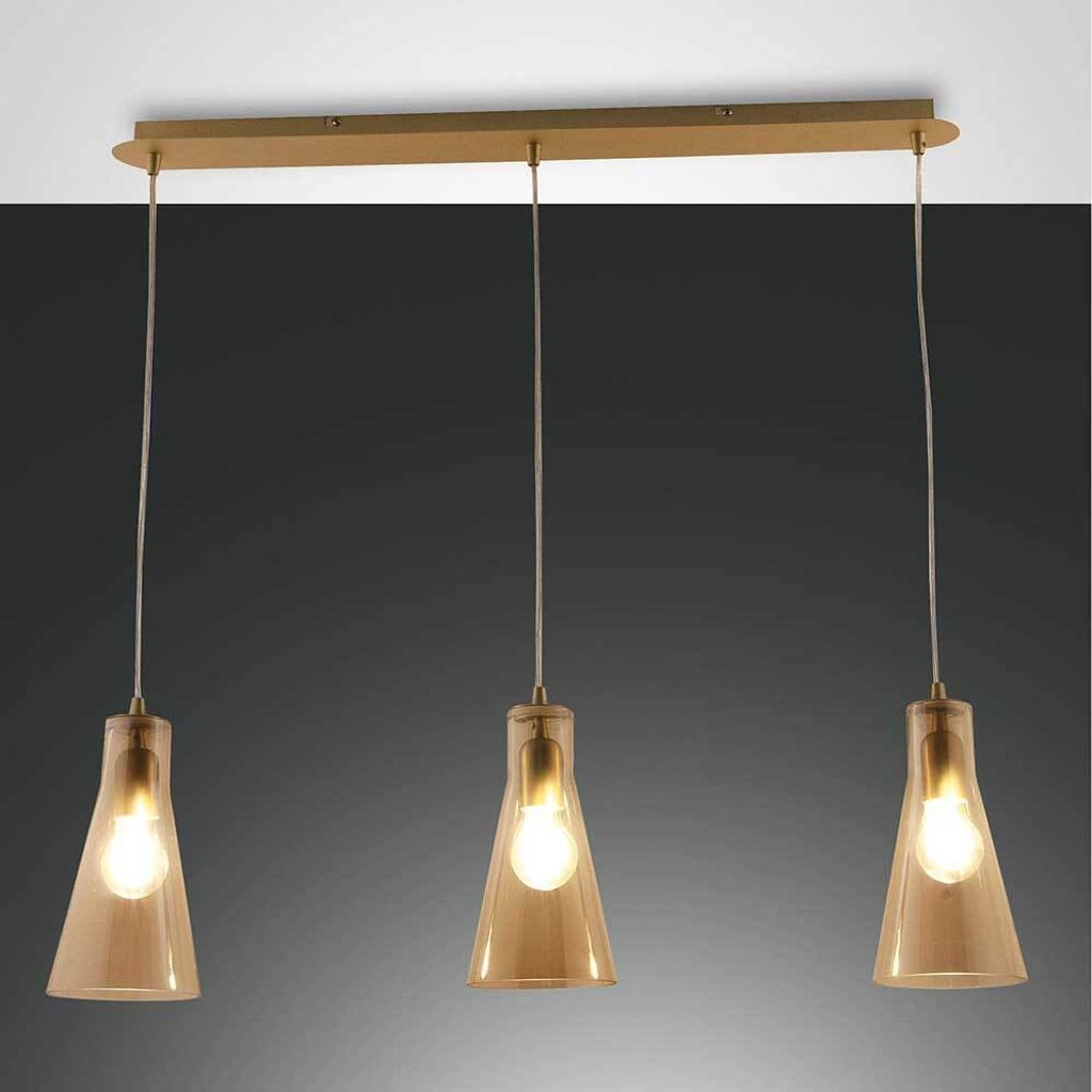 Fabas Luce Pendelleuchte Dafne E27 2000x830mm Messing