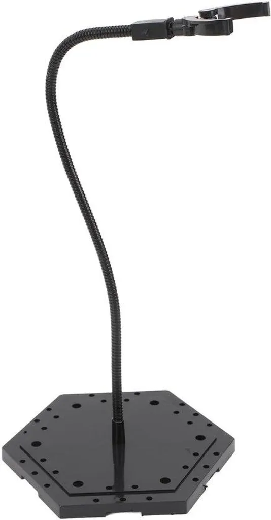 Support de figurine noir robuste en acier inoxydable et ABS haute qualité