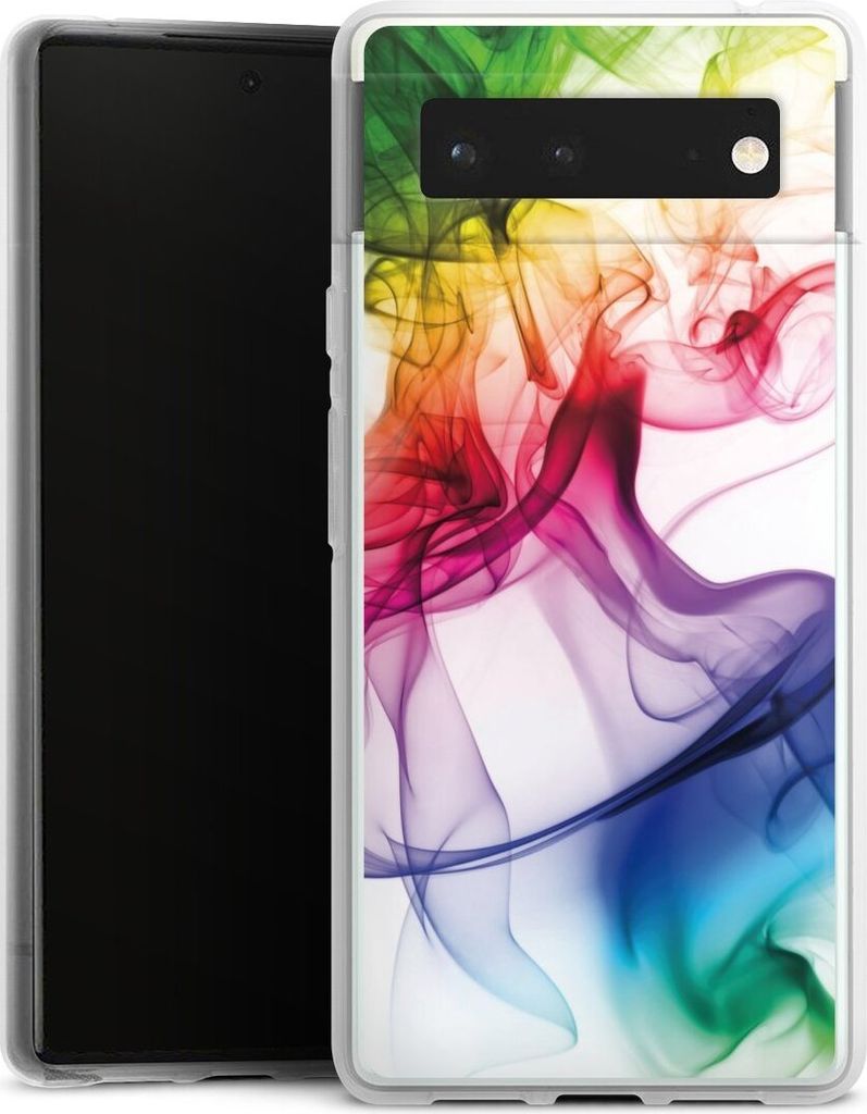DeinDesign Handyhülle für Google Pixel 6 Silikon Hülle Case Smartphone Schutzhülle Farbe Regenbogen Wasser