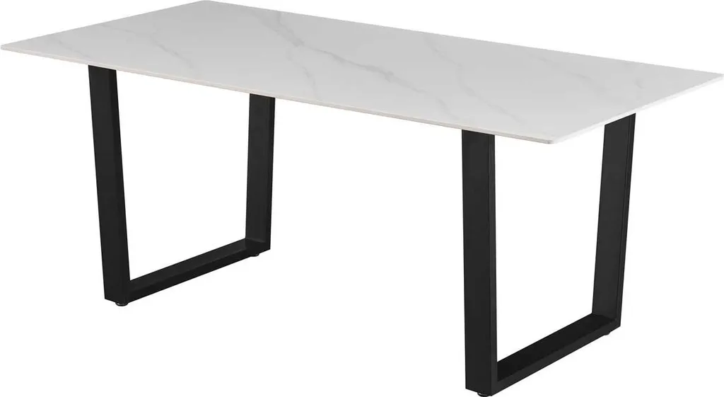 Table à manger design pour 8 personnes Poseidon 180cm marbre et pierre