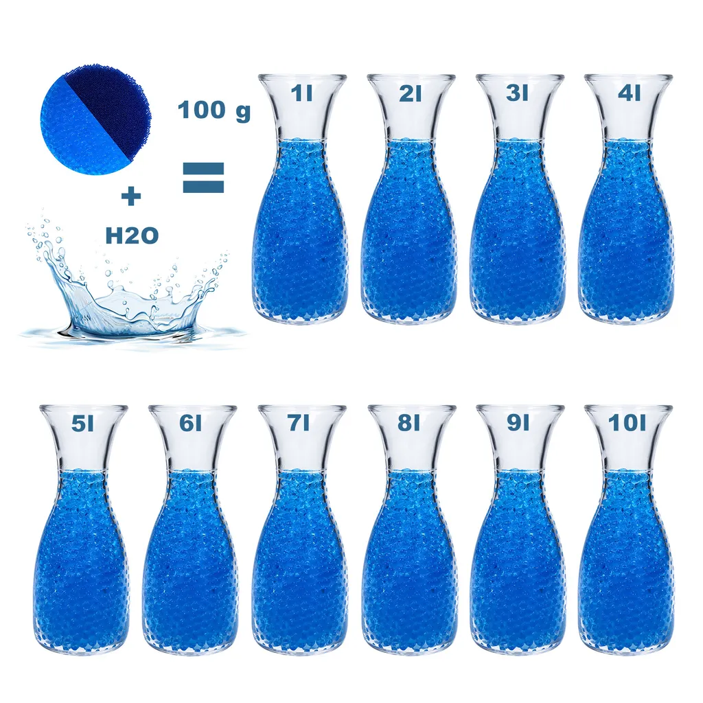 Granulés Décoratifs Bleus Hydroperles 100g pour Centre de Table Chic - 3