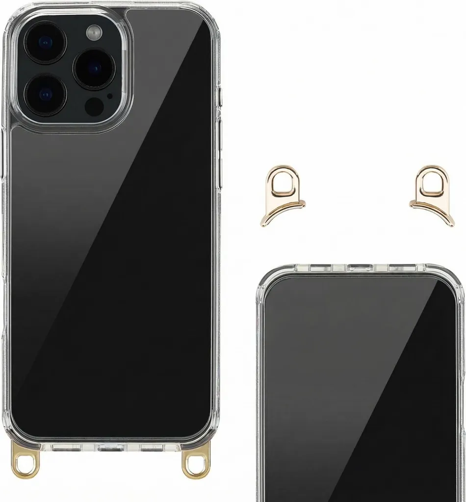 Custodia Selencia iPhone 16 Pro Max Trasparente Ganci Removibili Alta Qualità