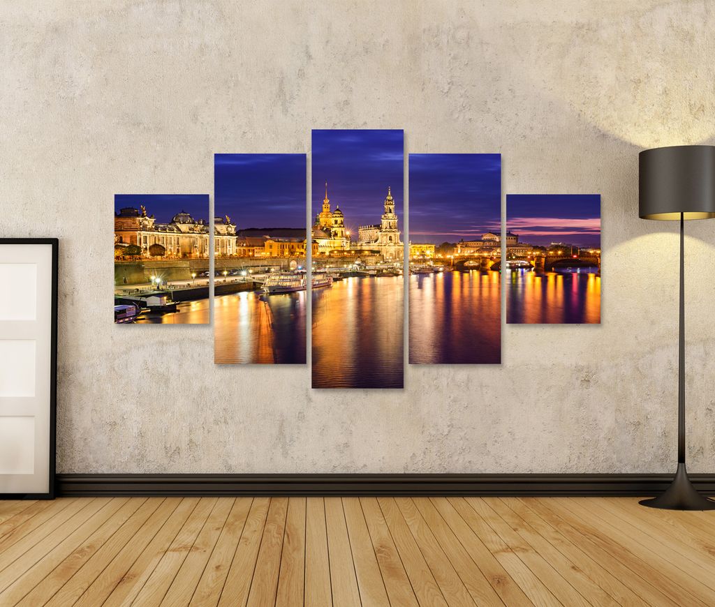 Leinwand-Bild Top Städte Deutschland auf Leinwand Panorama 1:3 Kunstdruck XXL Leinwand-Bild Top Städte Deutschland auf Leinwand Panorama 1:3 Kunstdruck XXL