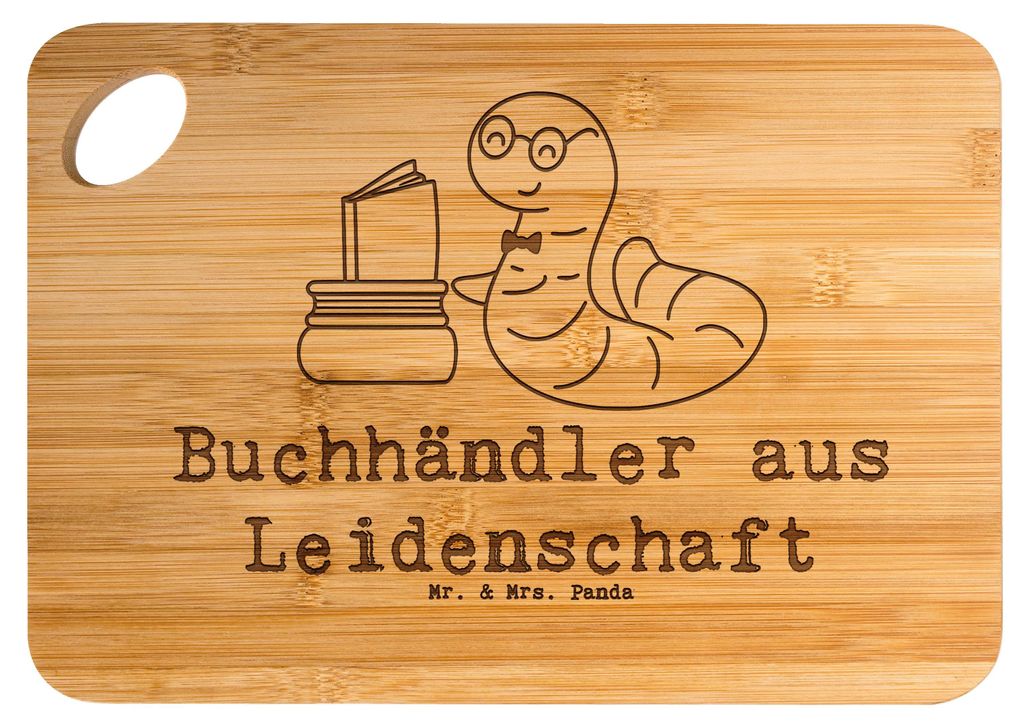 Mr. & Mrs. Panda Brett Buchhändler Leidenschaft - Transparent - Geschenk, Buchhandlung, Frühstücksbrettchen, Lustig, Beruf, schneidbrett, Spruch...
