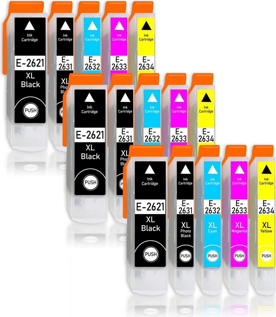 15er Pack Druckerpatronen 26 26XL kompatibel mit Epson XP-800
