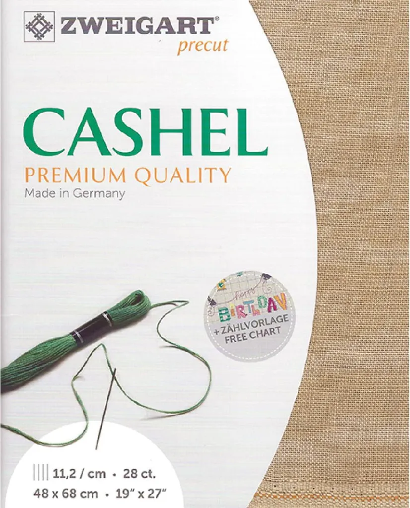 Tessuto per Ricamo Zweigart Cashel 28ct | Vintage Mocha Lino 48x68 cm
