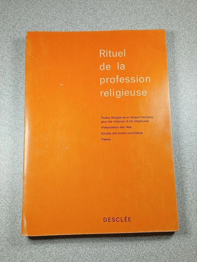 Livre de Rituel de la Profession Religieuse Broché pour Monastères