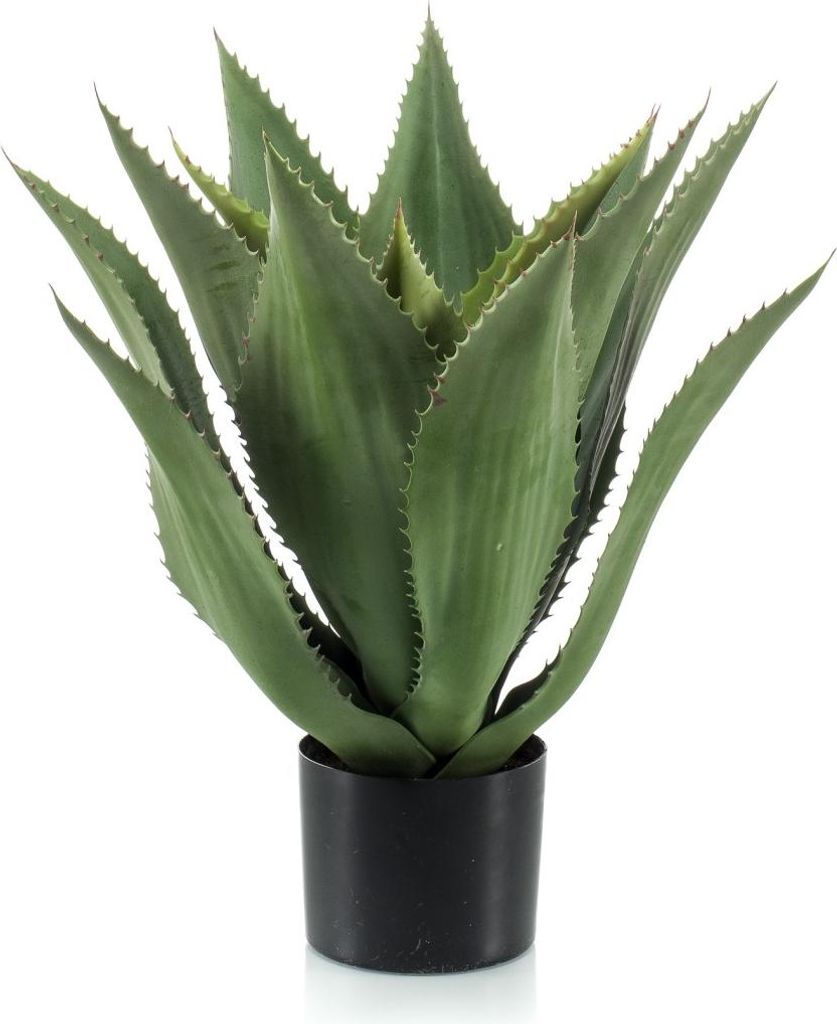 artplants.de Kunst Agave Fernanda, grün, 55cm - Künstliche Agave Pflanze/Sukkulente künstlich