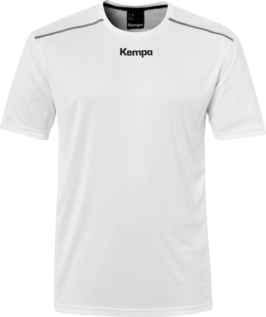 Kempa Mens Poly Crew Neck T Shirt Short Sleeve Top Sports Training White XXL