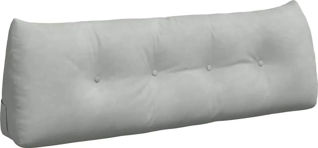 Coussin Dossier 140 cm en Velours Gris : Dites Adieu au Mal de Dos