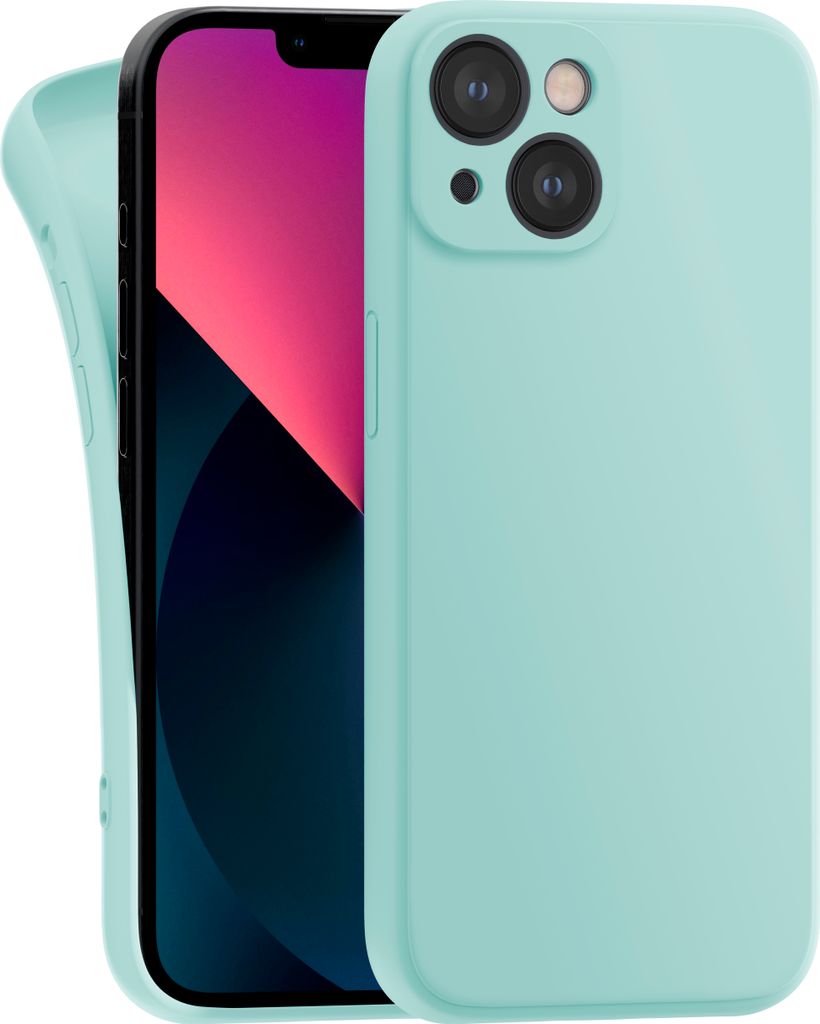 Hülle für Apple iPhone 13 Mini - Handyhülle mit Kameraschutz Cover aus Silikon in Mintgrün