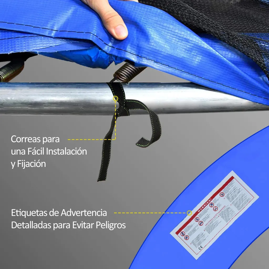 Coussin de protection trampoline 366 cm rond avec mousse épaisse - 6