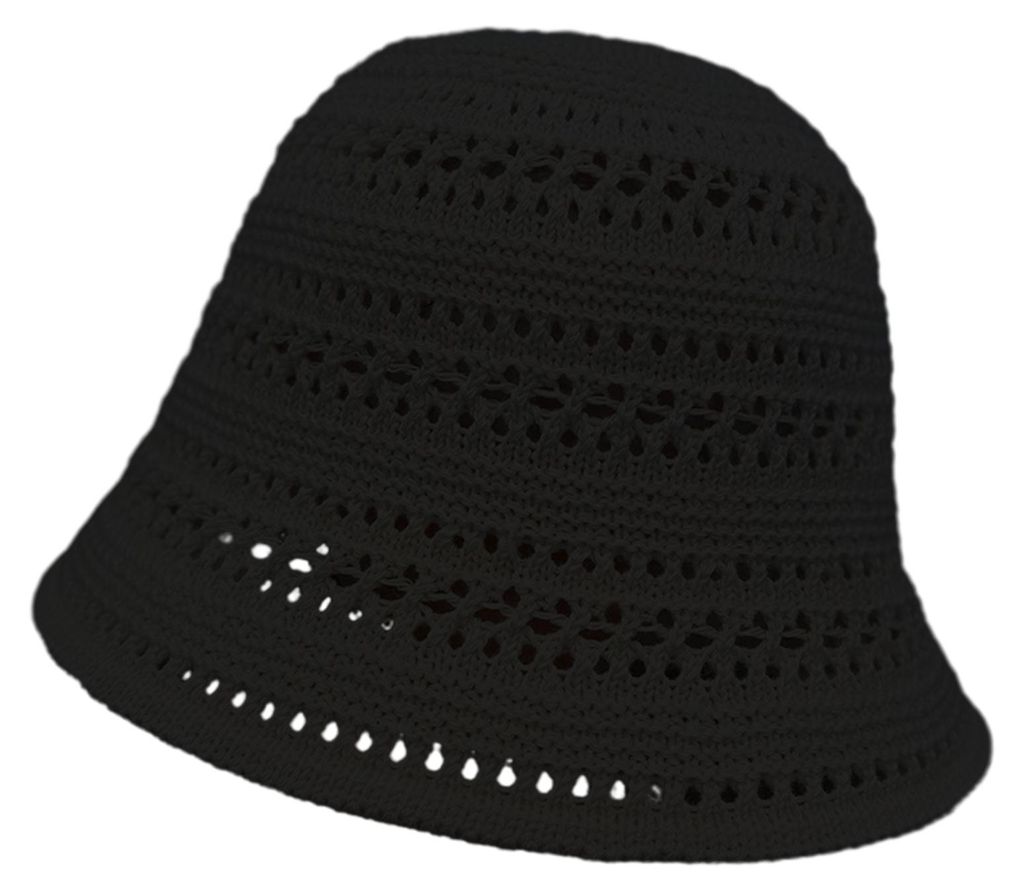 Basin Hat, handgehäkelt, hohles Design, Fischerhut mit kurzer Krempe, UV-Schutz, Sommer-Reisehut, Kopfbedeckung