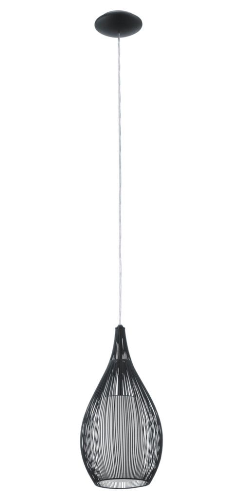 Eglo 92252 Razoni Lampe à suspendre E27 acier noir blanc Image du produit 