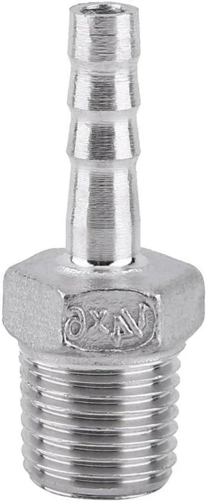 Adaptateur pneumatique inox 304 mâle-femelle haute pression 1/8-3/4